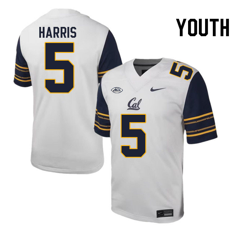 Youth #5 Marcus Harris California Golden Bears ACC Conference College Football Jerseys Stitched Sale